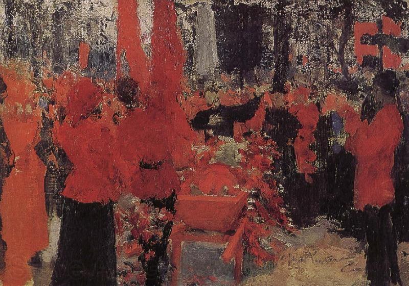 Ilia Efimovich Repin Red's funeral Norge oil painting art